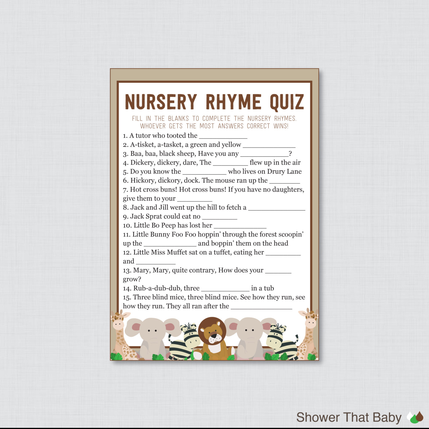 Complete Nursery Rhyme